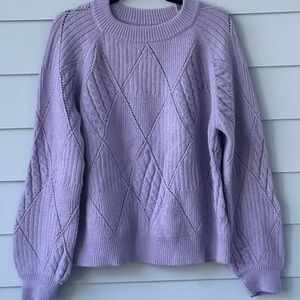 Elegant &merci Lavender Knit Sweater